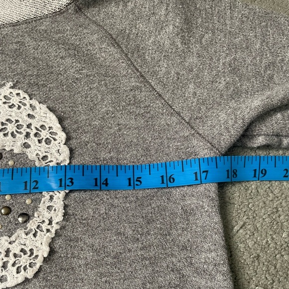 Rewind Beaded and Crochet Skull Sweatshirt - Picture 6 of 7